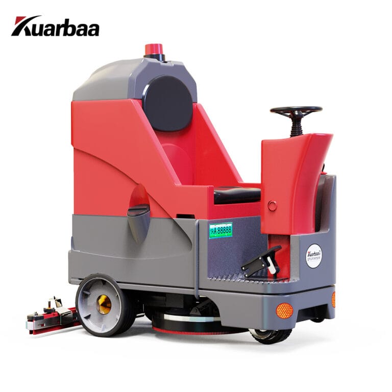 KB-X680 Ride-On Fully Automatic Double Brush Floor Scrubber, Factory Cleaning Machine with Lead Acid Battery - 图片 3