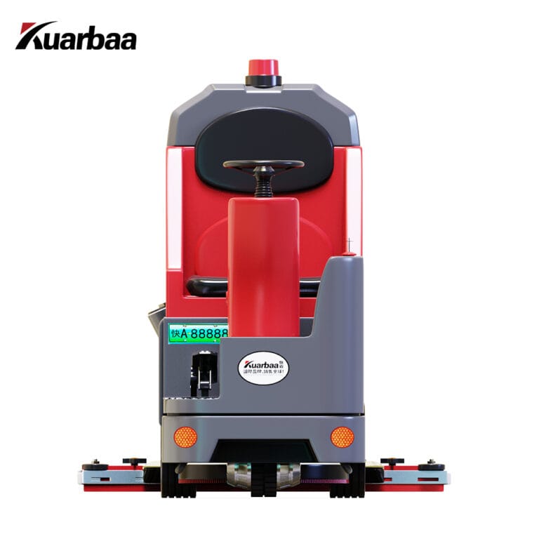 KB-X680 Ride-On Fully Automatic Double Brush Floor Scrubber, Factory Cleaning Machine with Lead Acid Battery - 图片 2