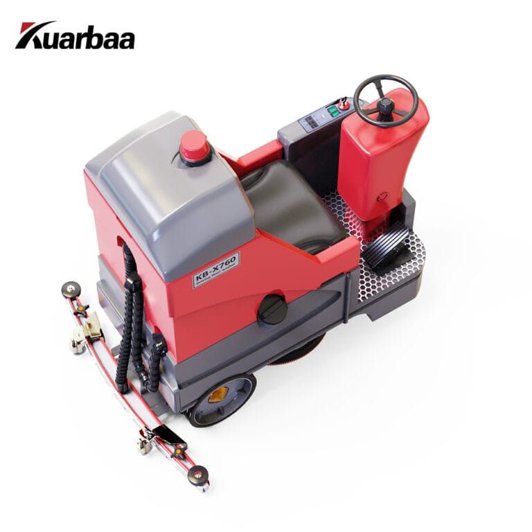 KB-X680 Ride-On Fully Automatic Double Brush Floor Scrubber, Factory Cleaning Machine with Lead Acid Battery - 图片 5