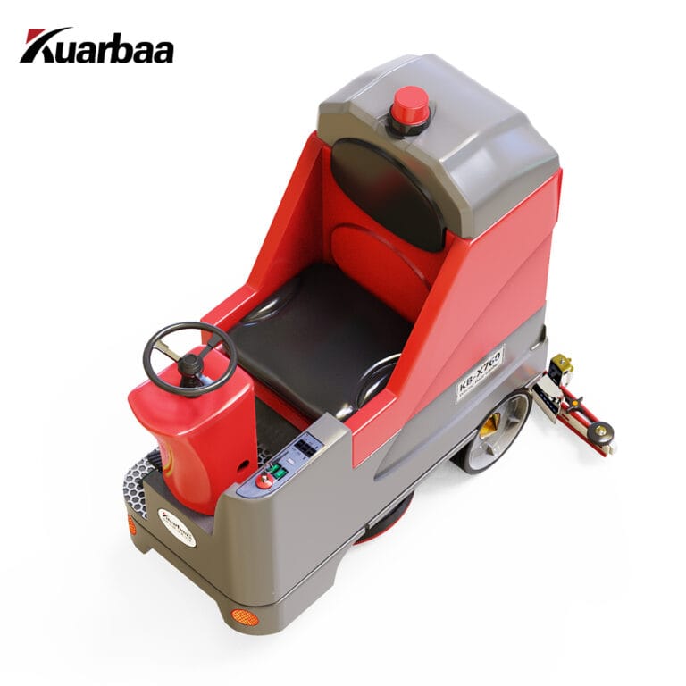 KB-X680 Ride-On Fully Automatic Double Brush Floor Scrubber, Factory Cleaning Machine with Lead Acid Battery - 图片 6