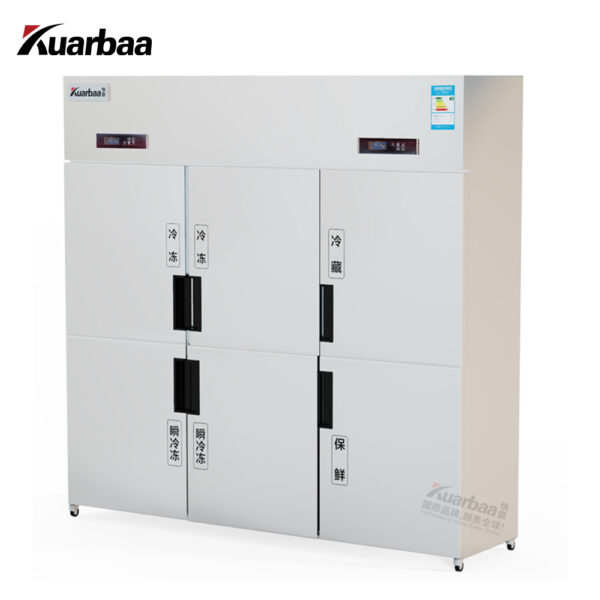 Six-Door Refrigerated Cabinet, Ultra-Low Temp -18°C, Instant Freeze -5°C, 1280L Multi-Function Commercial Unit